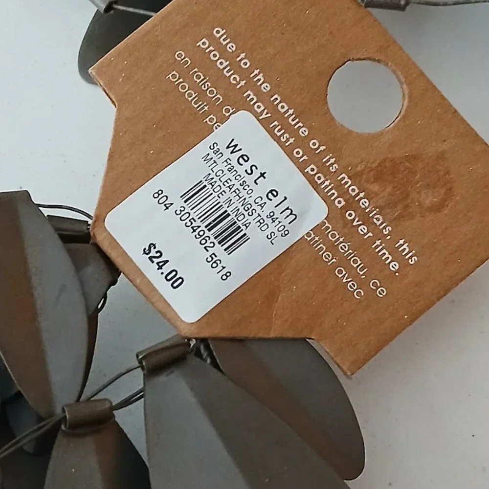 West Elm Metallic Leaf Garland  - 72